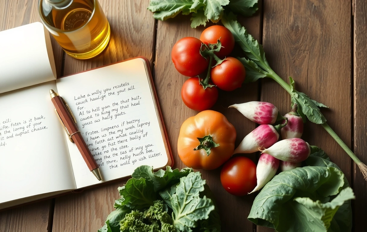 Frische Zutaten und kulinarische Notizen